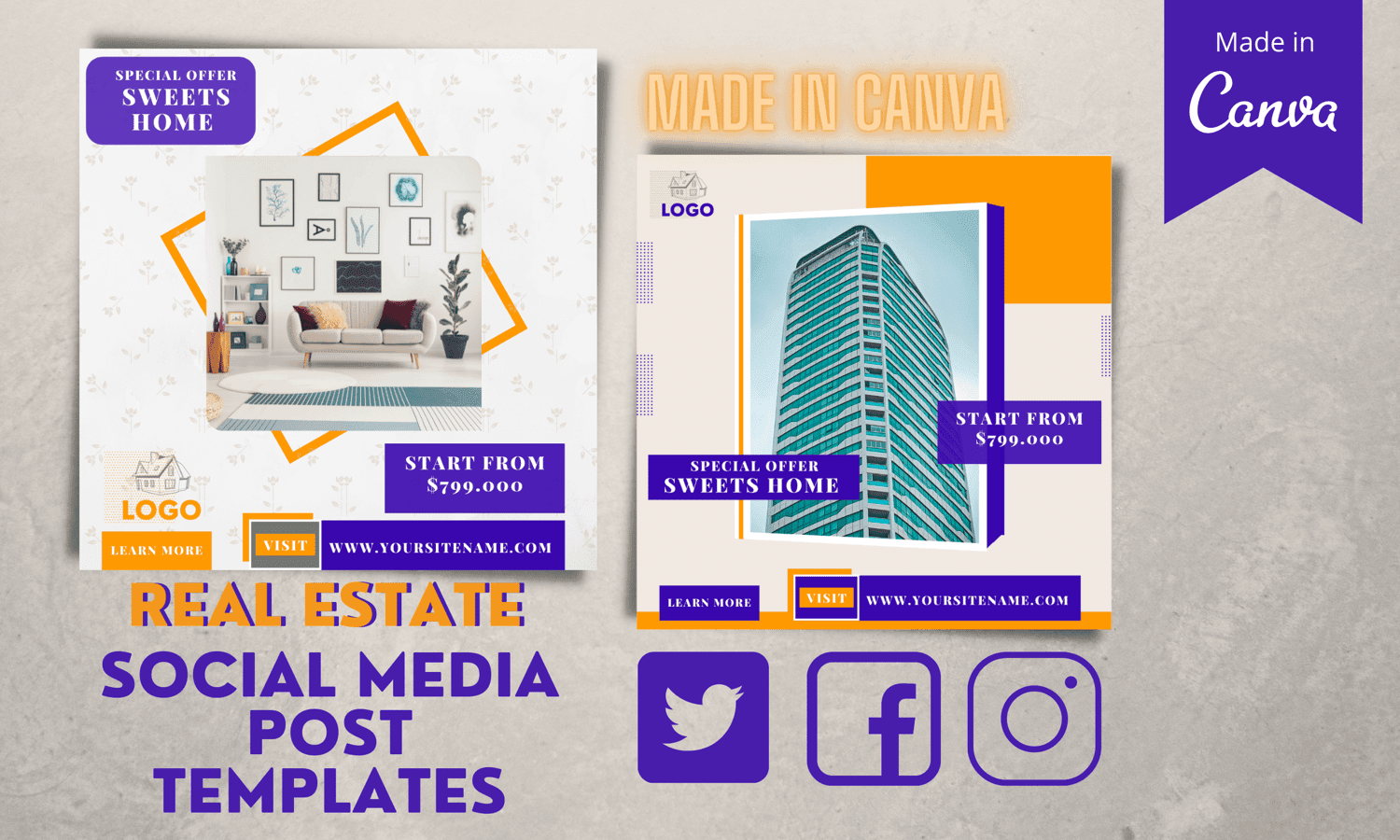 50 Real Estate Post Templates Bundle