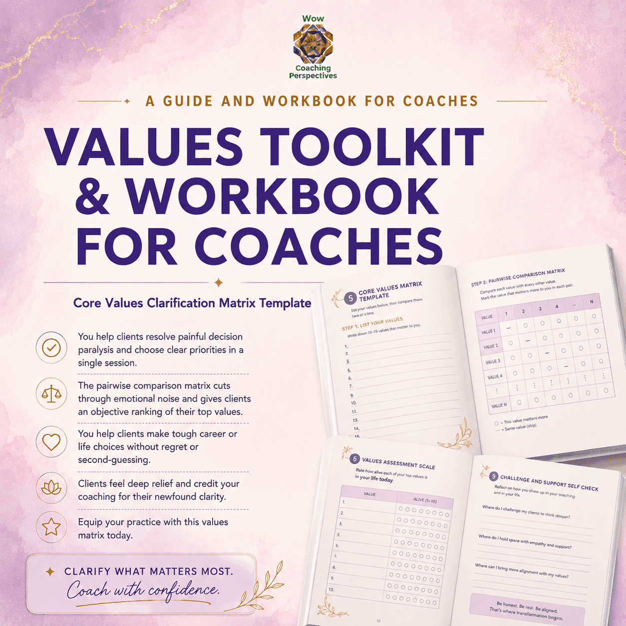 Core Values Clarification Matrix Template