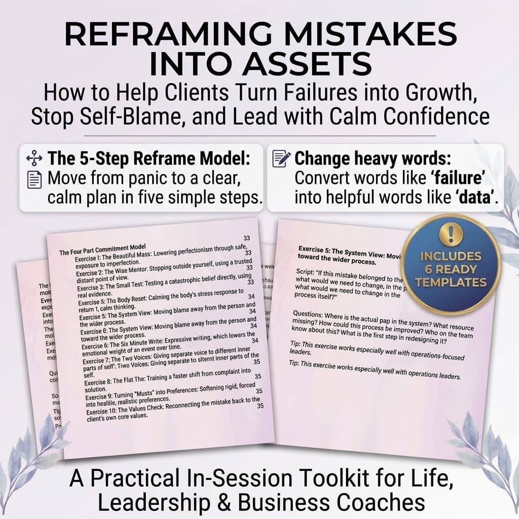 The Reframing Mistakes Into Assets Toolkit And Guide
