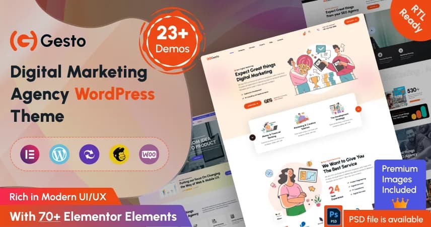 Gesto – Digital Marketing Agency WordPress Theme