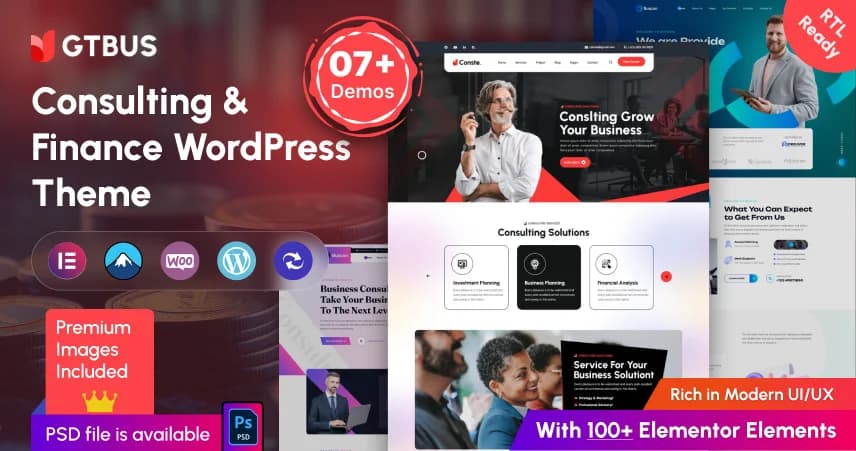 GTBUS – Consulting & Finance WordPress Theme