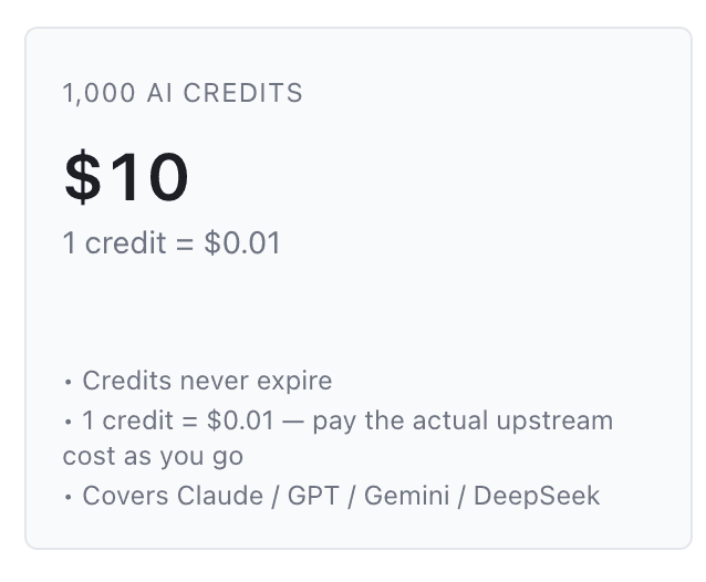 Velahub Starter Pack — 1,000 AI Credits