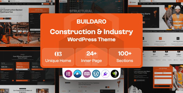 Buildaro – Construction WordPress Theme