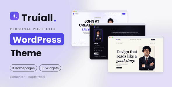 Truiall – Personal Portfolio WordPress Theme