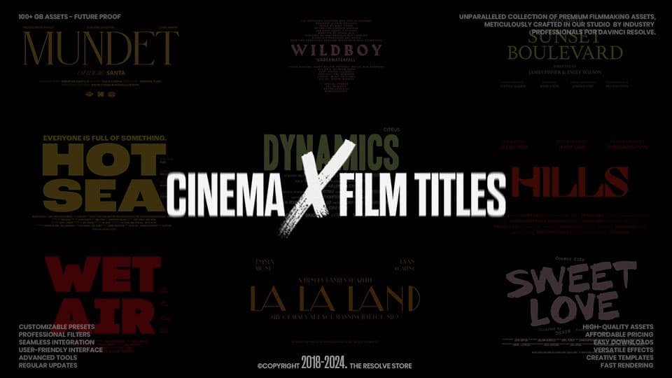 CinemaX Film Titles