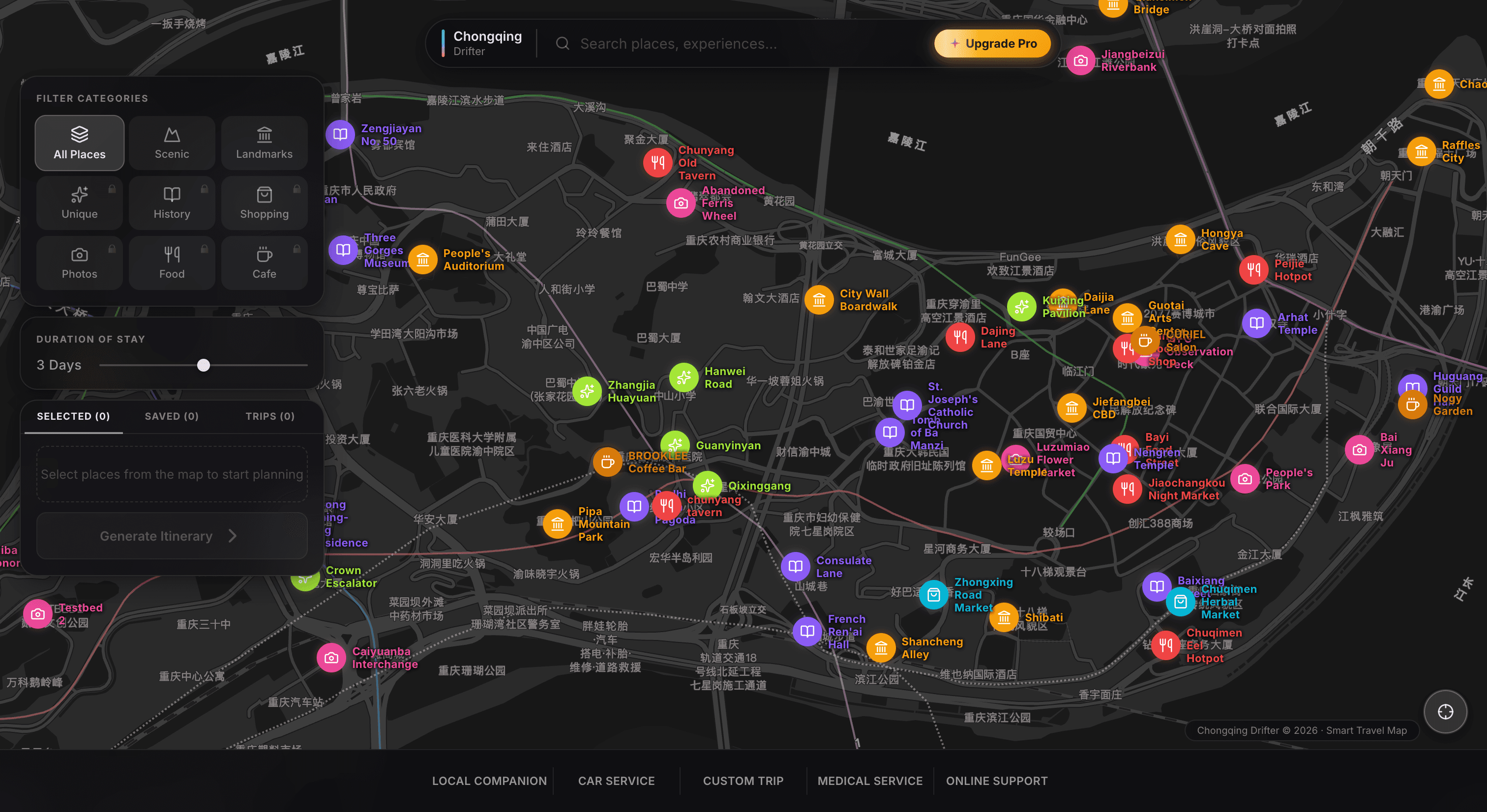 Chongqing Drifter — AI Smart Map
