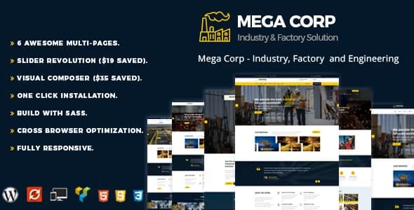 MegaCorp - Industrial WordPress Theme