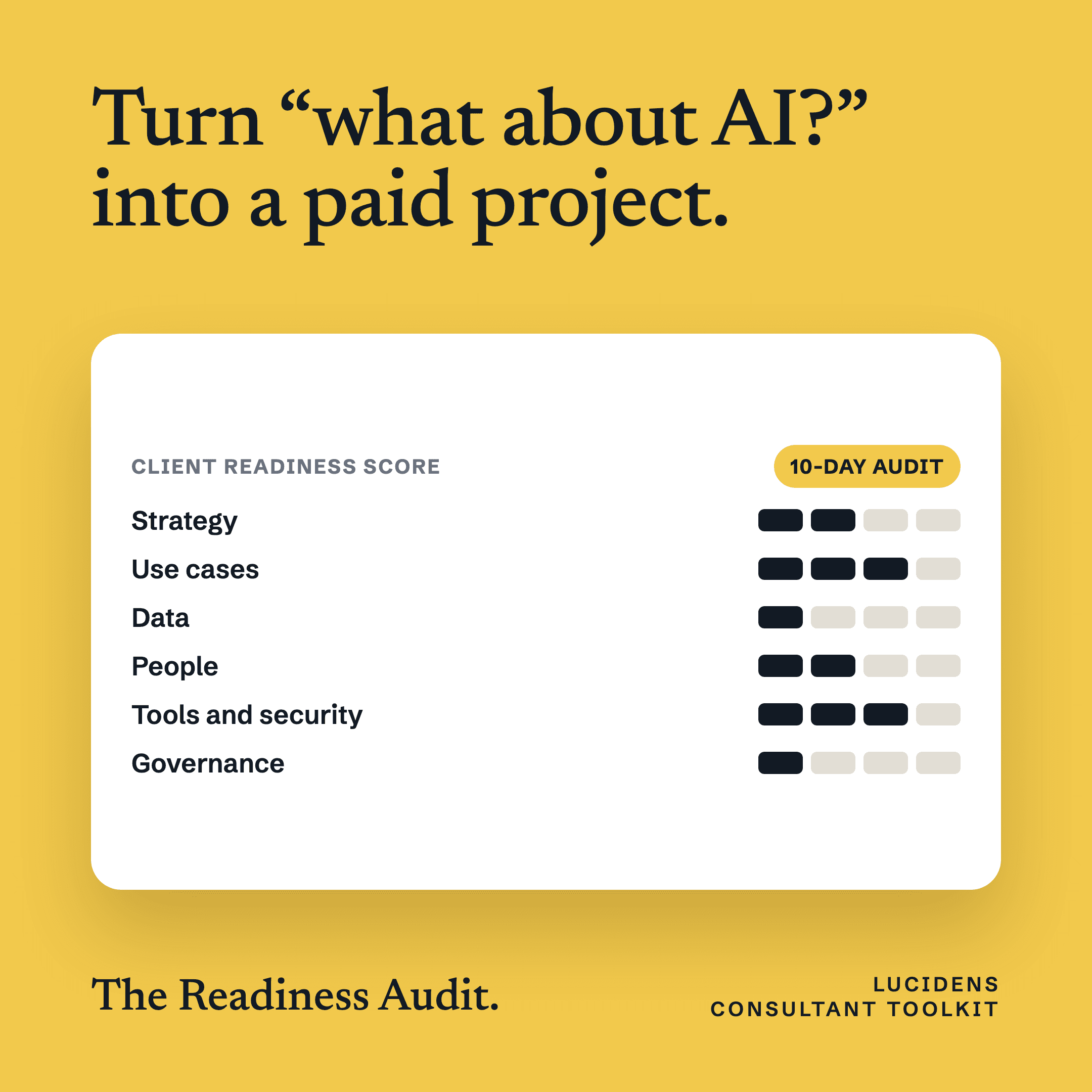 The Readiness Audit: A Consultant's Toolkit for Paid AI Readiness Assessments