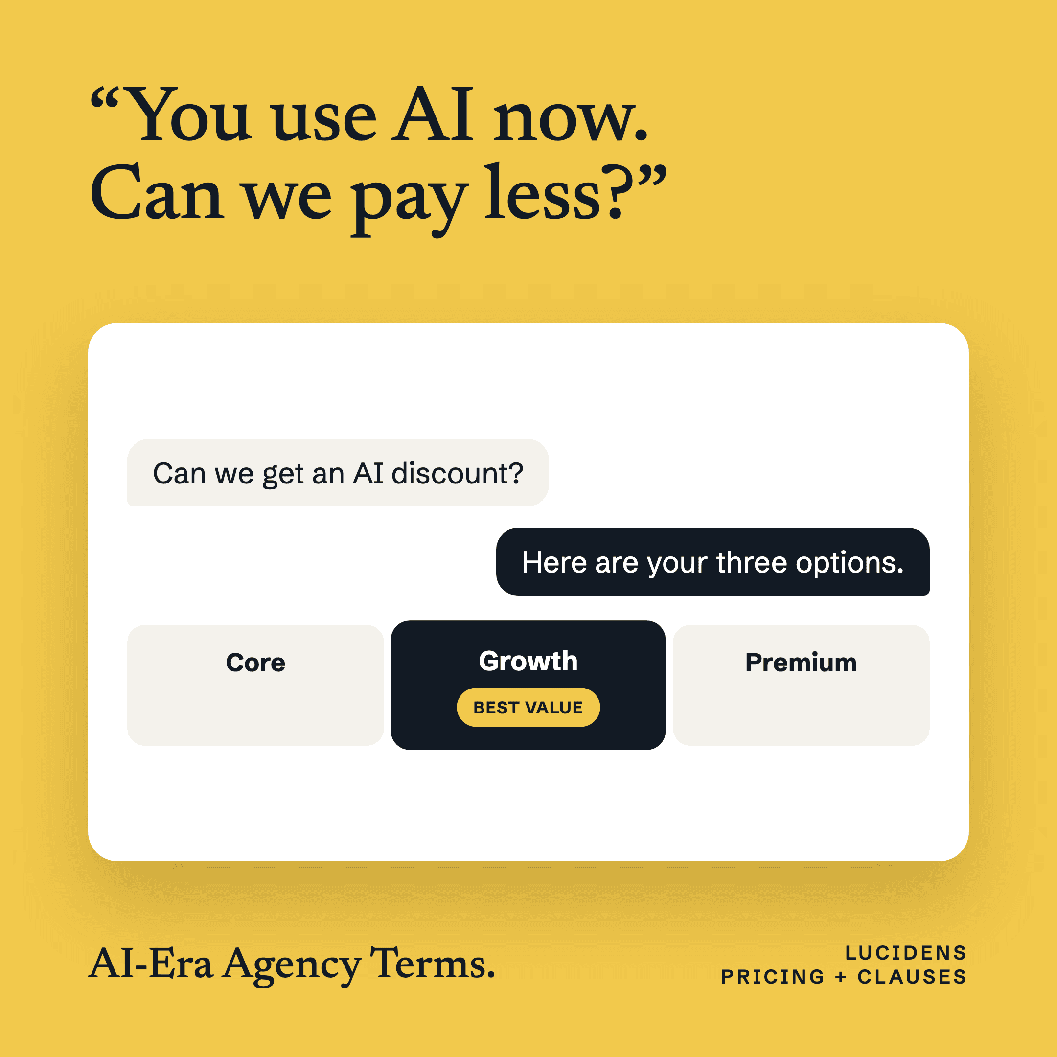 AI-Era Agency Terms: Pricing, AI Contract Clauses and Disclosure for Agencies
