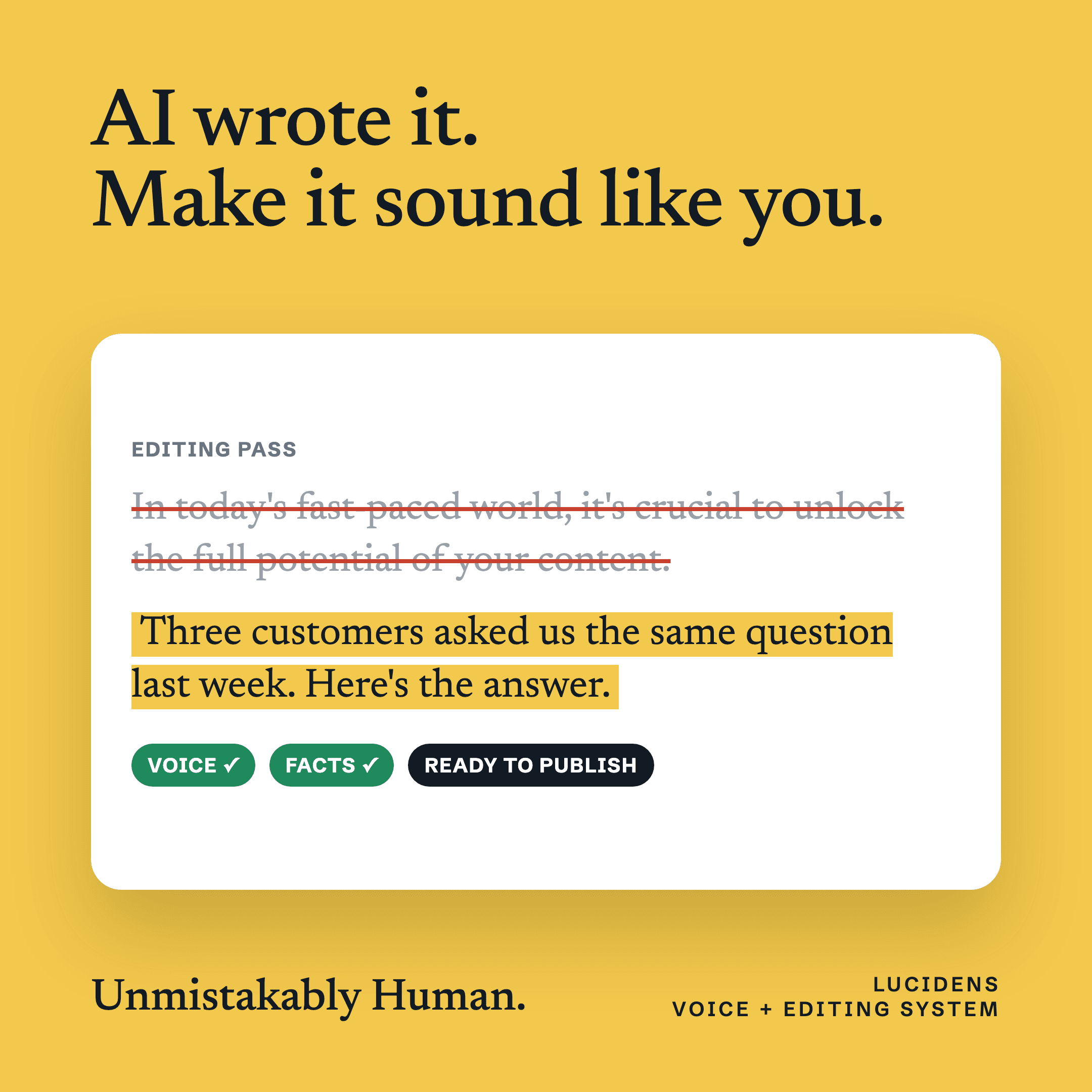 Unmistakably Human: A Brand Voice and Editing System for AI-Assisted Content