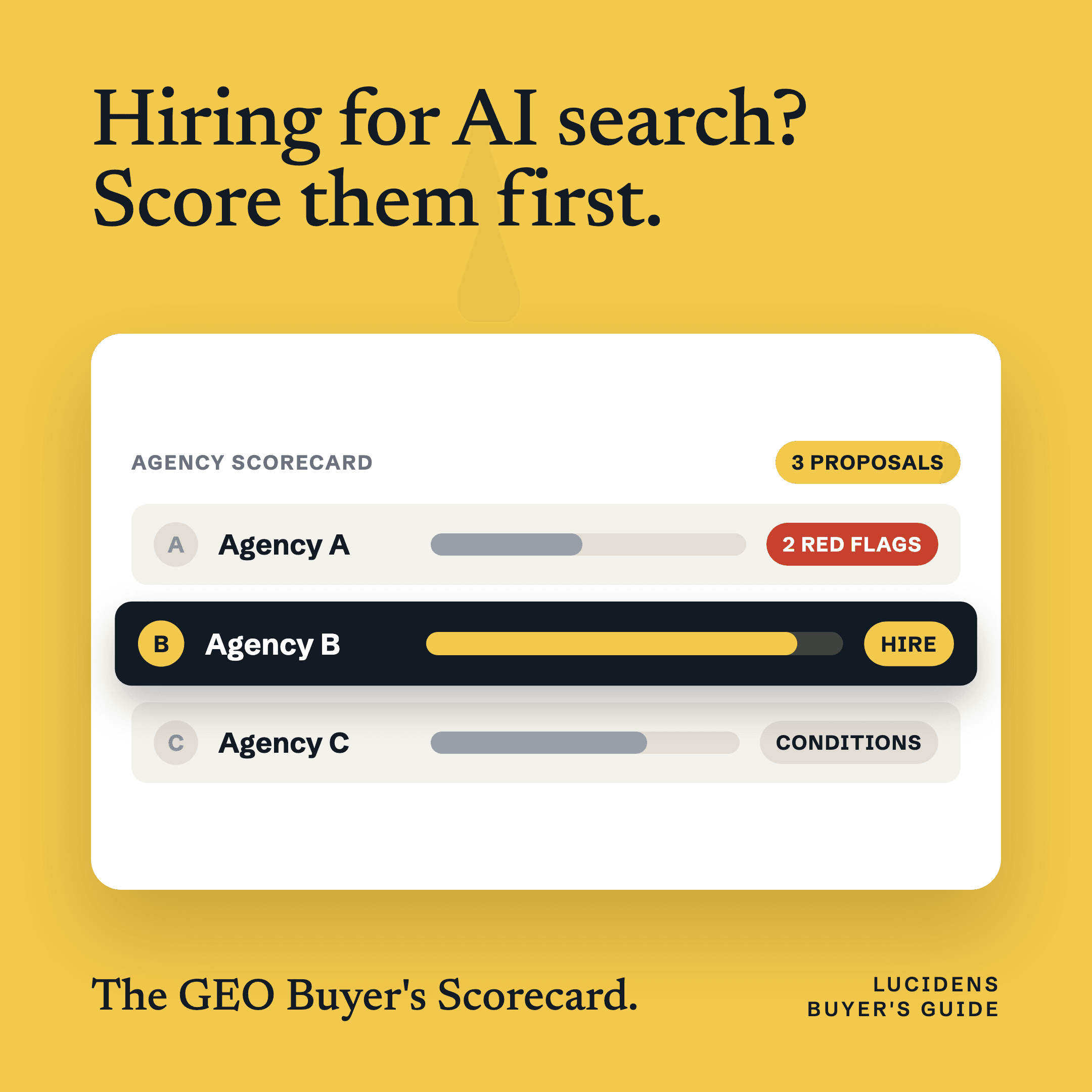 The GEO Buyer's Scorecard: How to Hire an AI Search Agency Without Paying for Hype