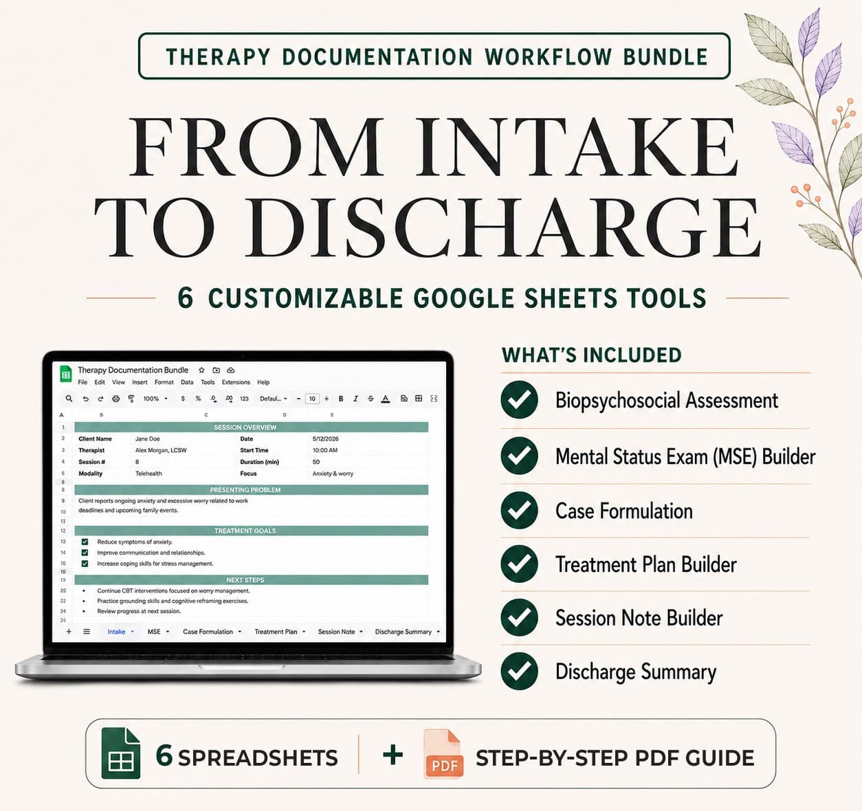 Therapy Documentation Bundle