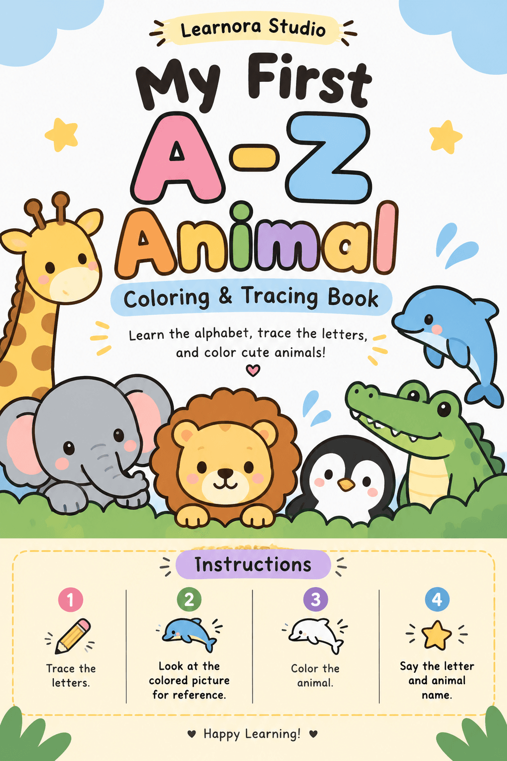 My First A–Z Animal Coloring & Tracing Book (copy)