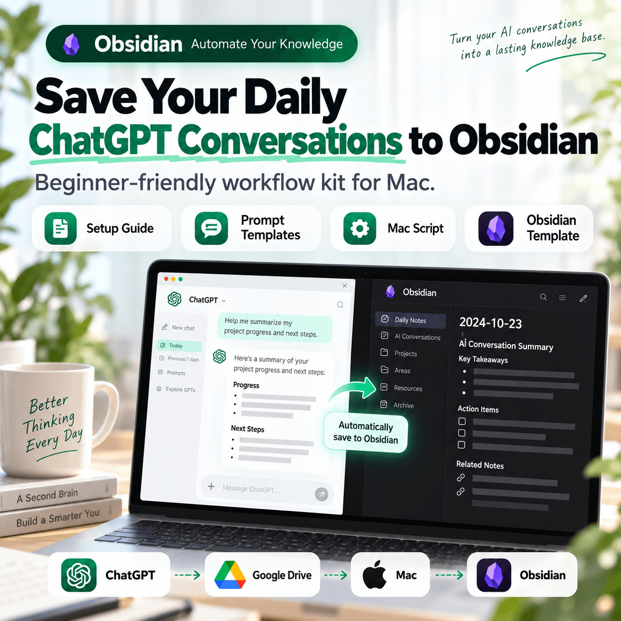 Daily AI Review Workflow Kit — Setup Guide, Prompts, Scripts & Obsidian Templates