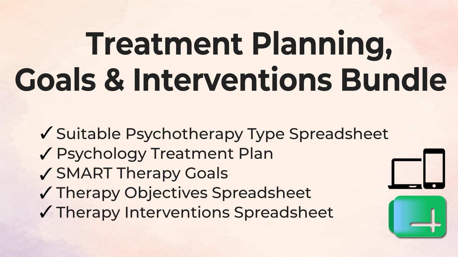 Therapy Treatment Planning, Goals & Interventions Bundle (#03)