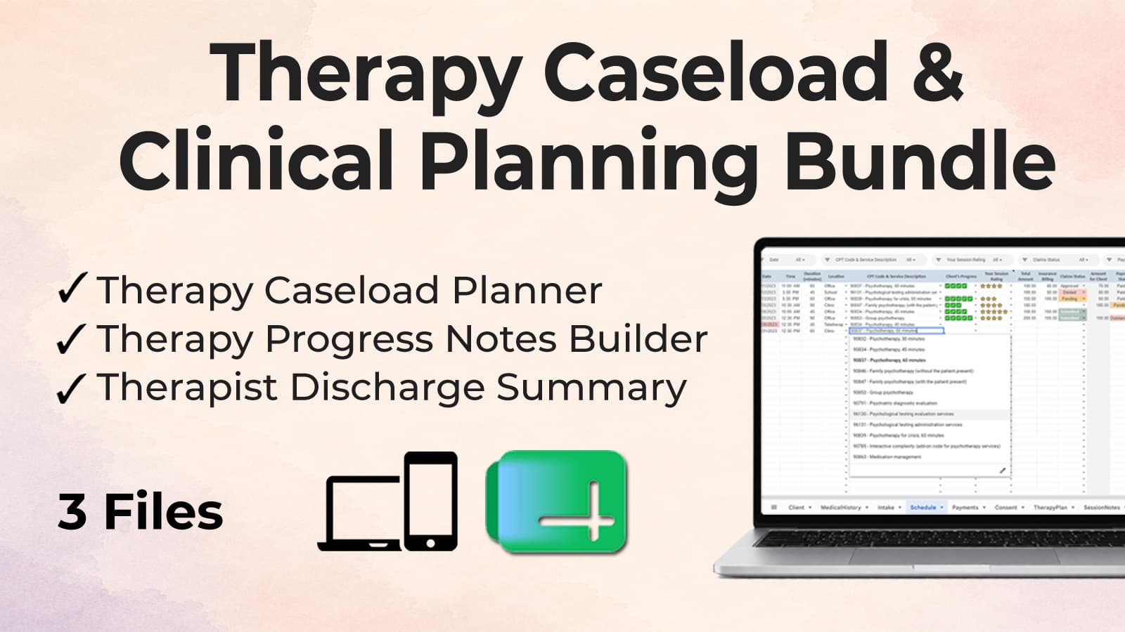 Therapy Caseload & Clinical Planning Bundle (#04)