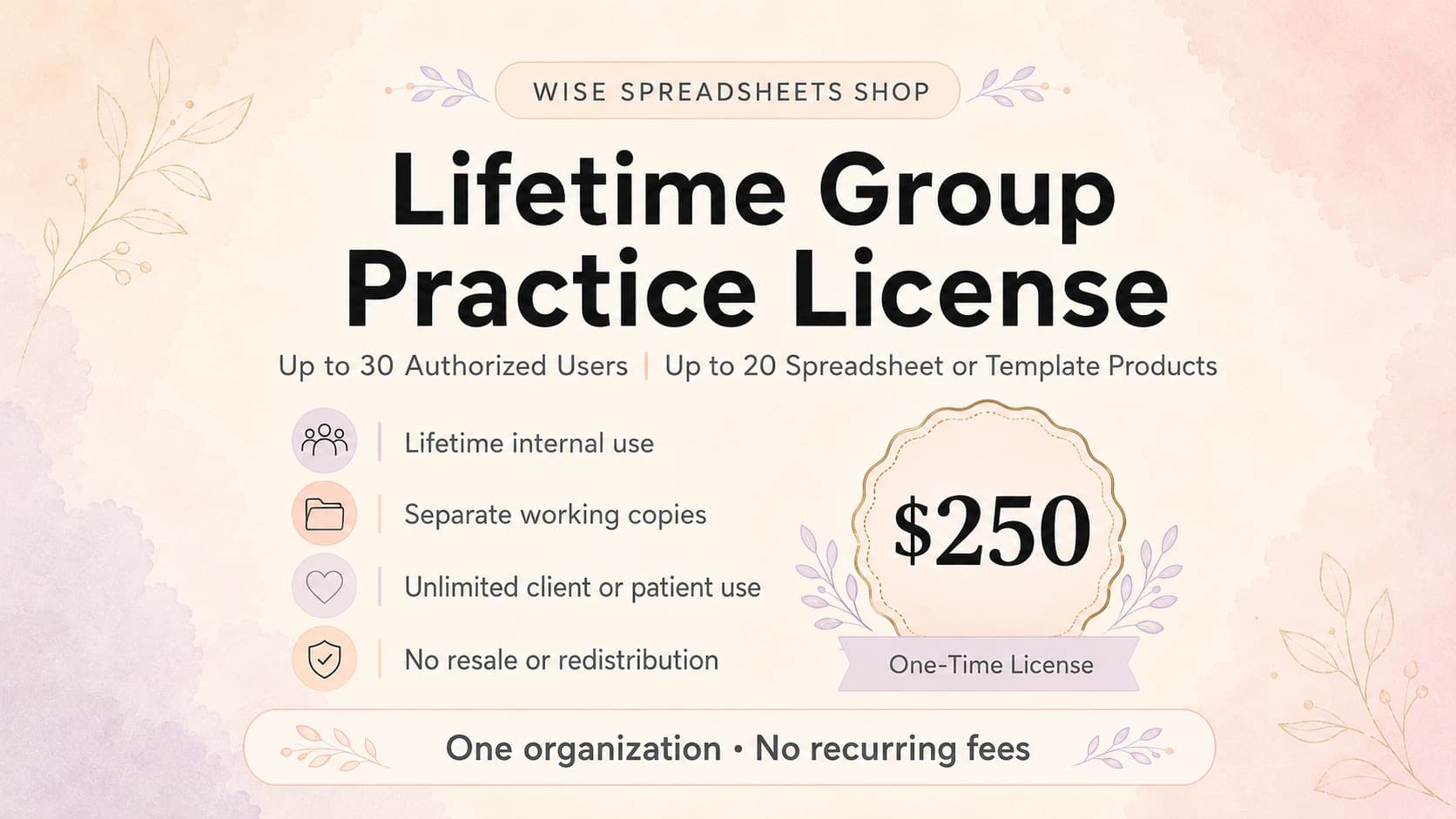 30-User Lifetime Group Practice License