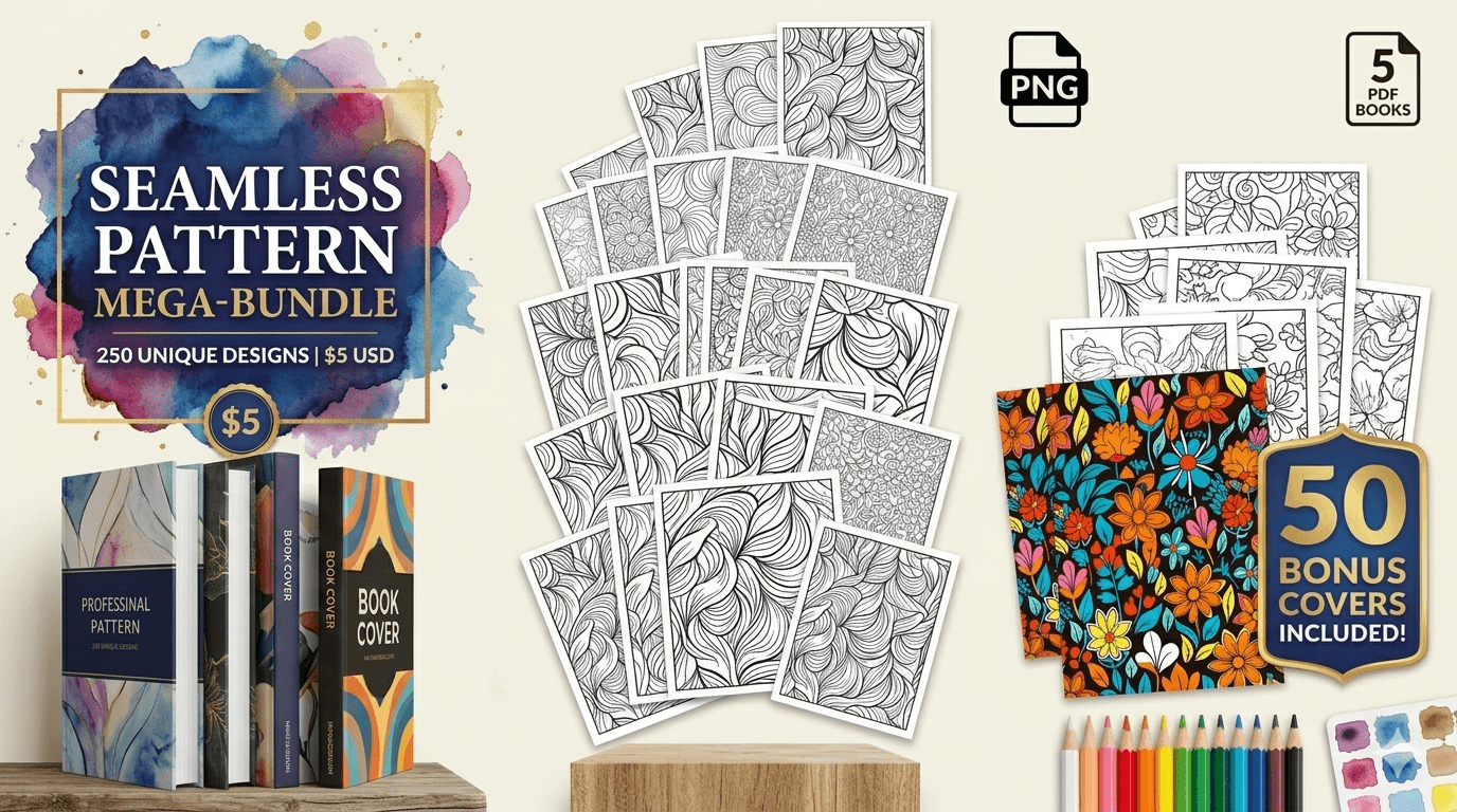 The Ultimate Pattern Creator’s Mega-Pack – 250 Designs + 50 Covers!