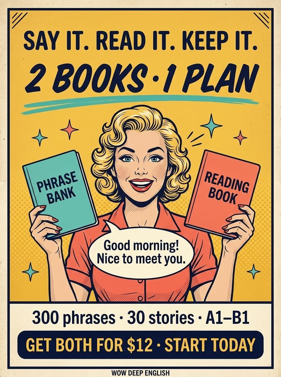 Speak & Read English Starter Set: Phrase Bank + Reading Book (A1–B1)