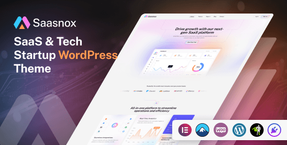 Saasnox – SaaS & Tech Startup WordPress Theme