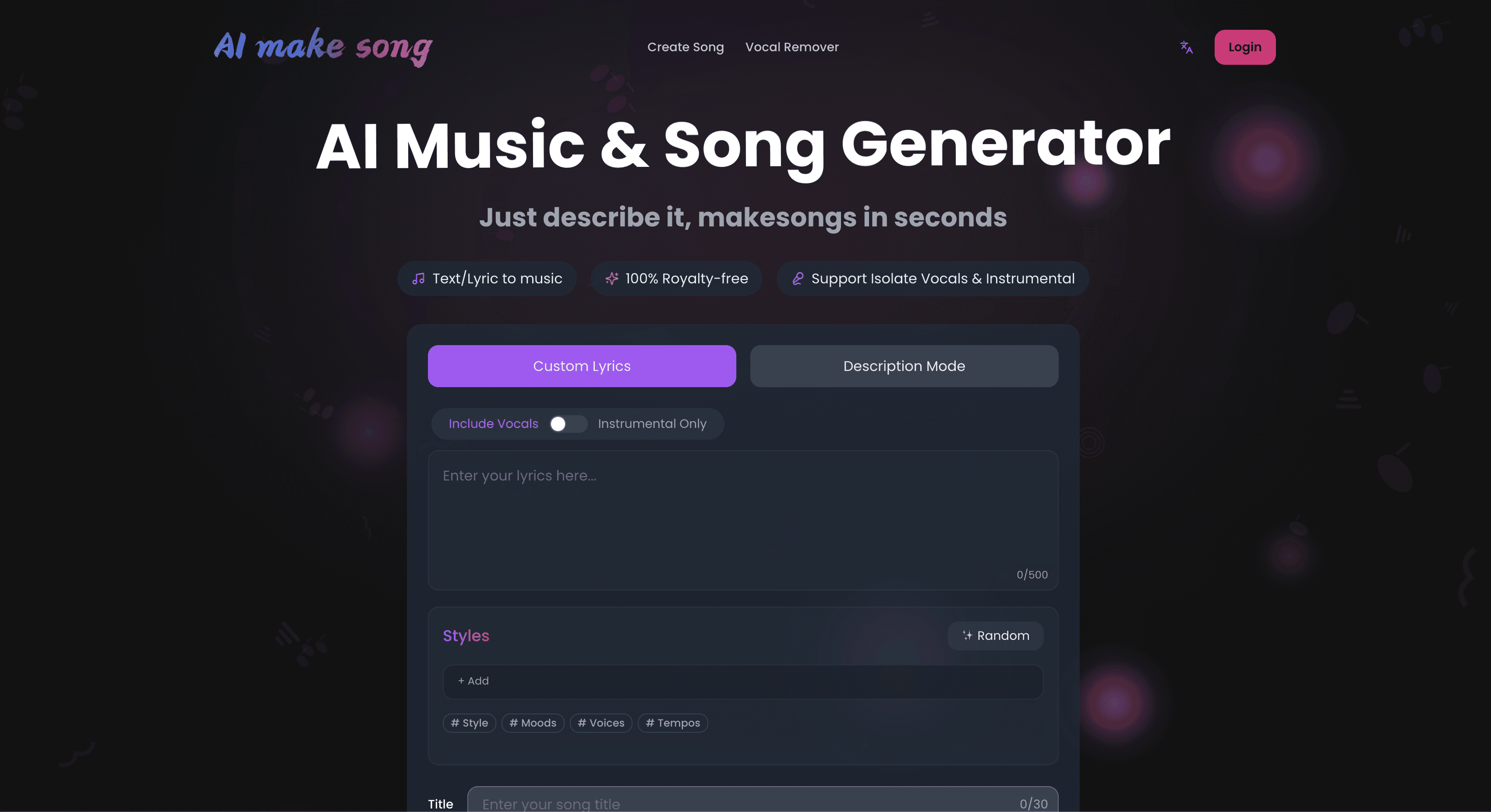 AI Music & Song Generator(One-time Purchase)- Advanced