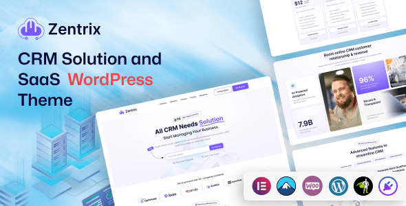 Zentrix – Sass CRM WordPress Theme