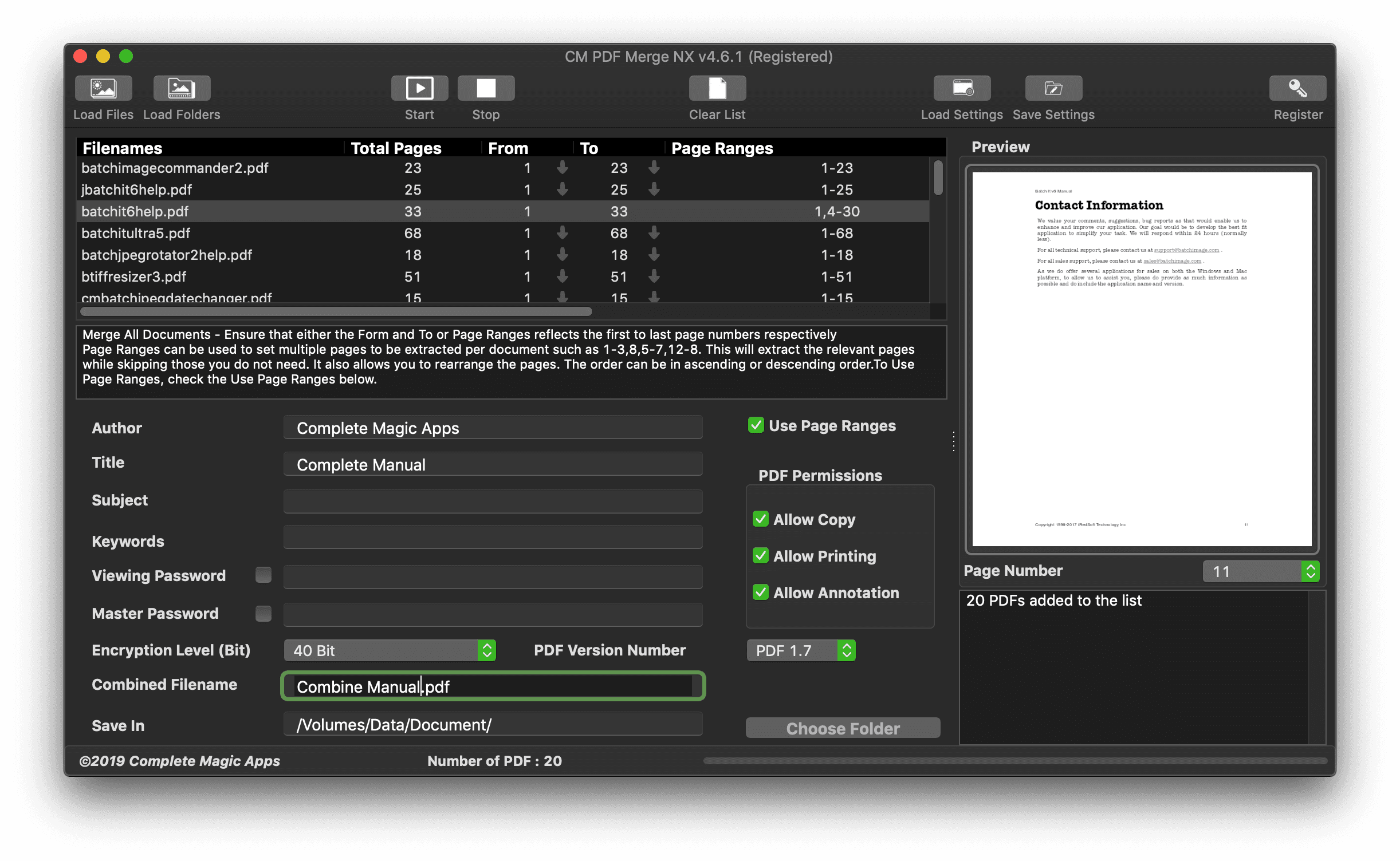 CM PDF Merge NX