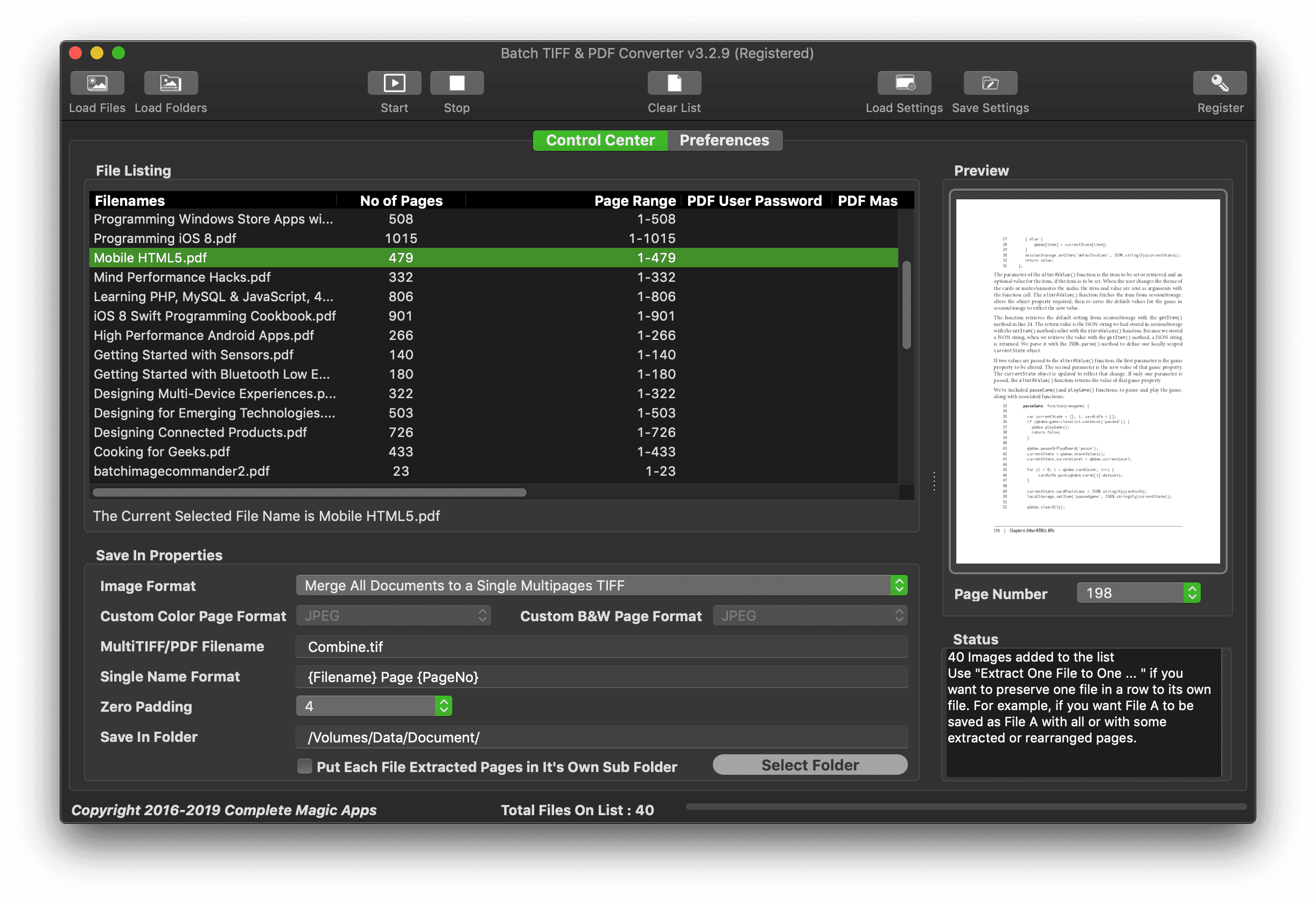 Batch TIFF & PDF Converter