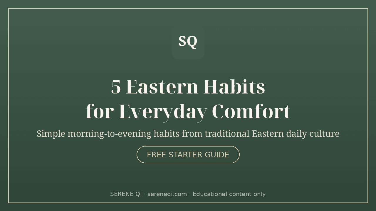 5 Eastern Habits for Everyday Comfort — Free Starter Guide