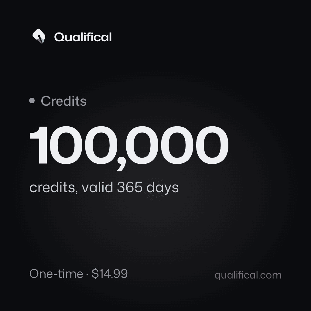 100,000 Qualifical credits