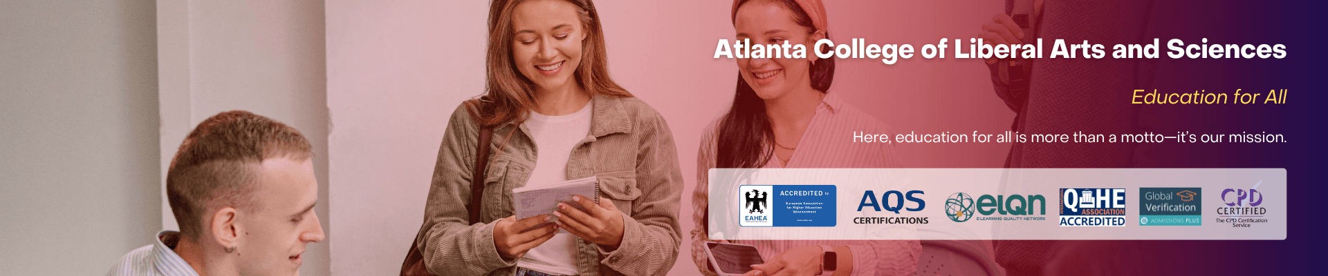 Atlanta College of Liberal Arts and Sciences banner