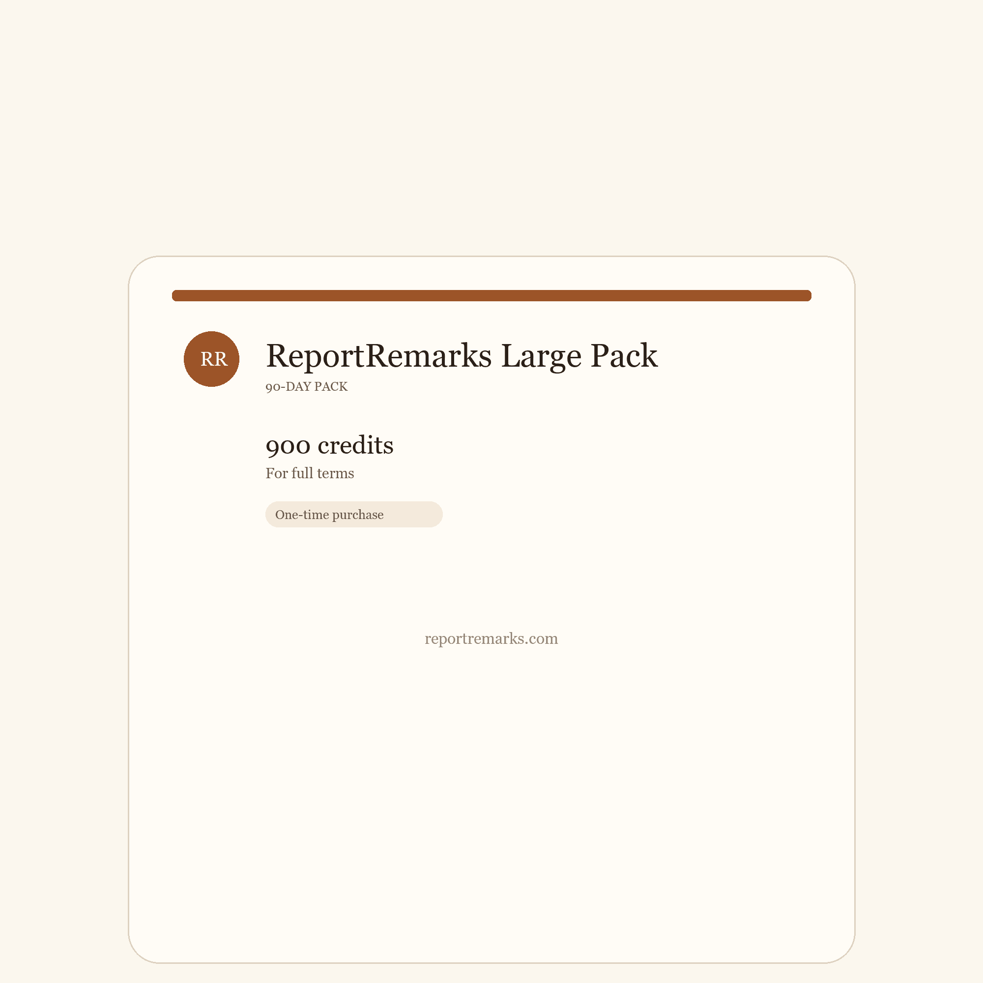ReportRemarks Large Pack