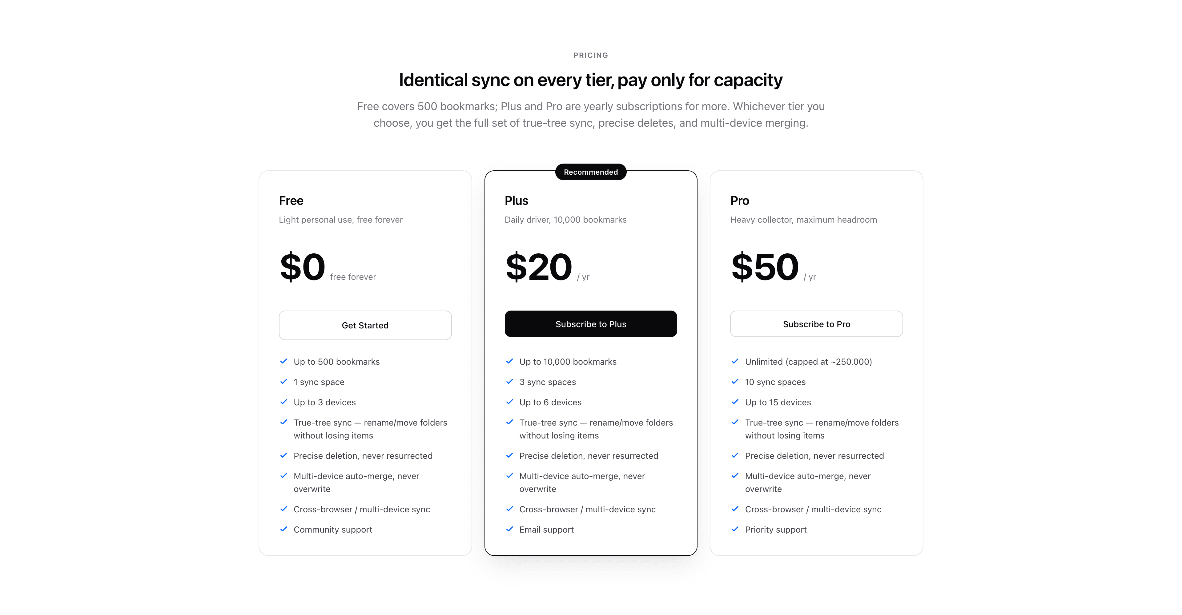 BookmarkSync Plus (Yearly)
