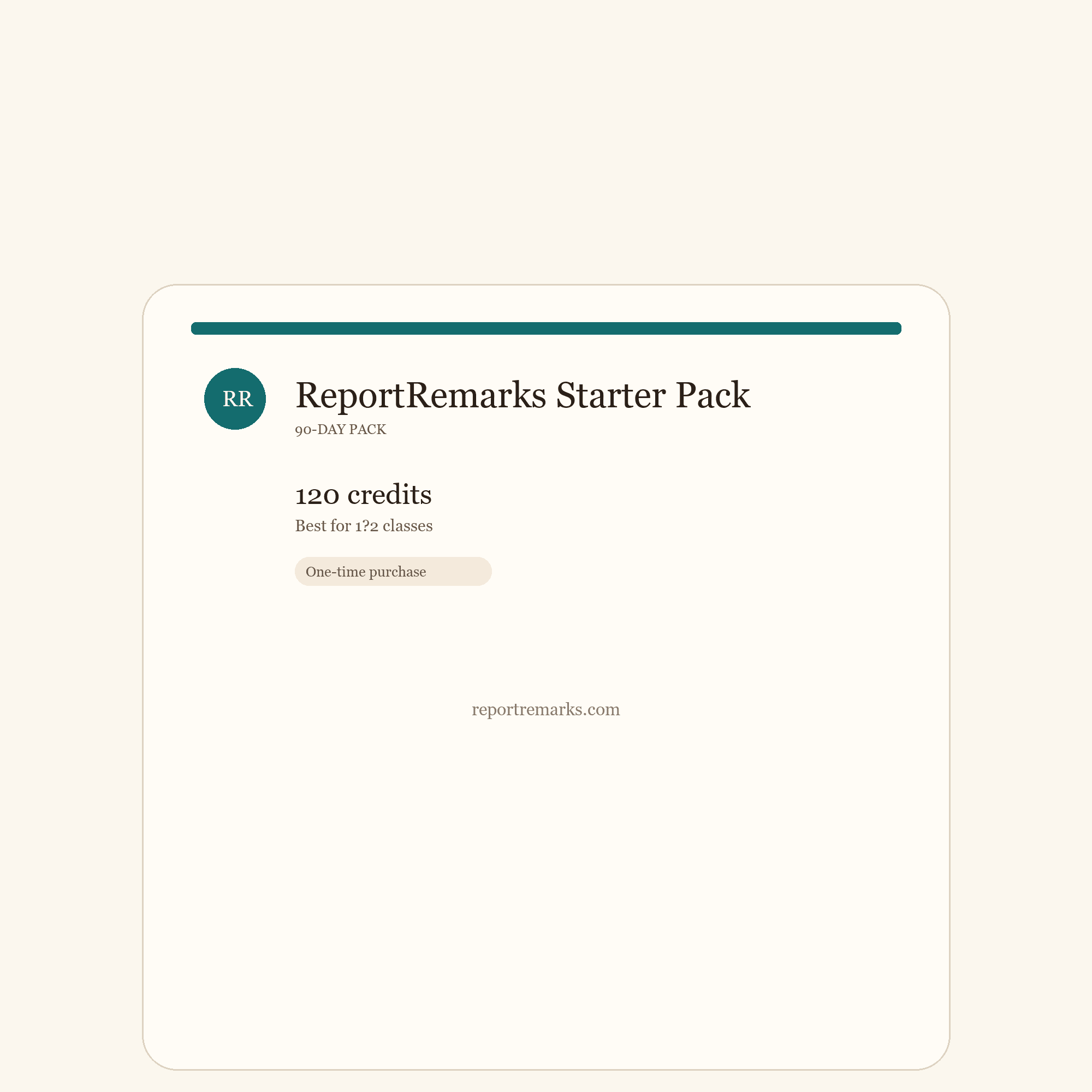 ReportRemarks Starter Pack