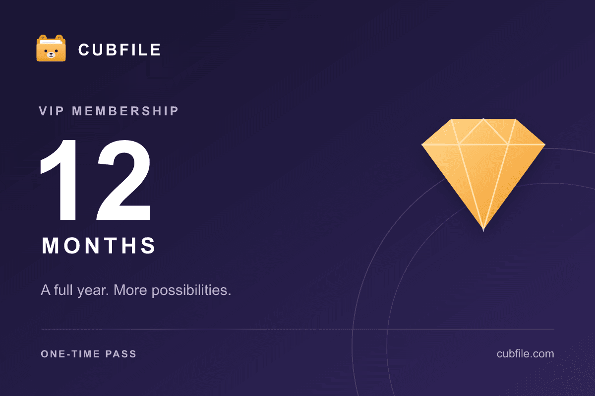 Cubfile VIP — 12 Months