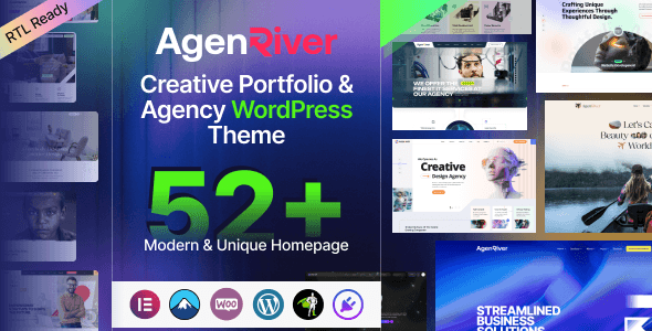 AgenRiver – Creative Portfolio & Agency WordPress Theme