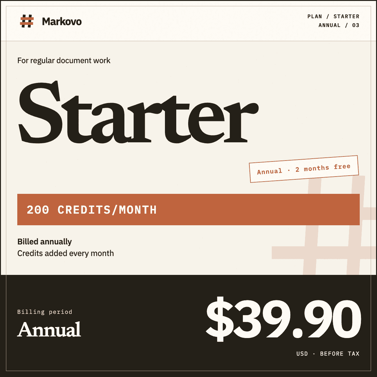 Markovo Starter