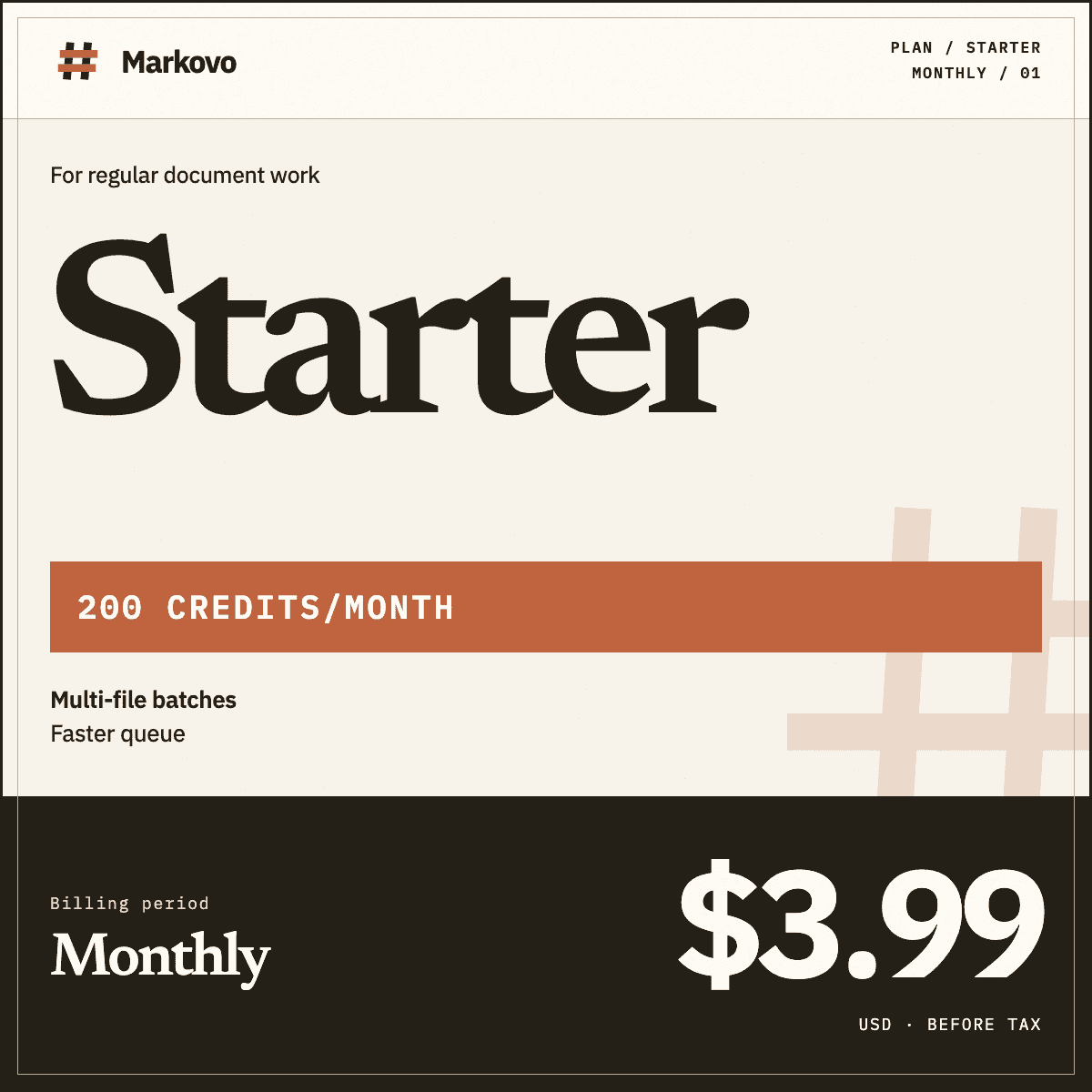Markovo Starter