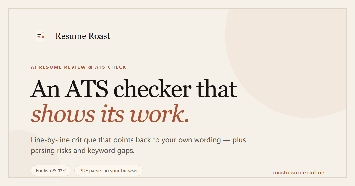 Resume Roast banner