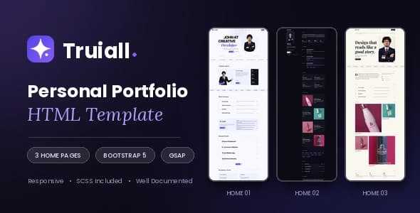 Truiall – Personal Portfolio HTML Template