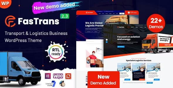 FasTrans – Transportation and logistics WordPress Theme