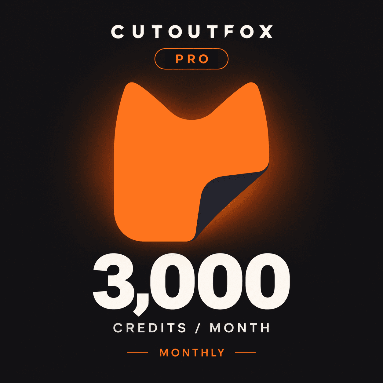 CutoutFox Pro — 3,000 Credits (Monthly)