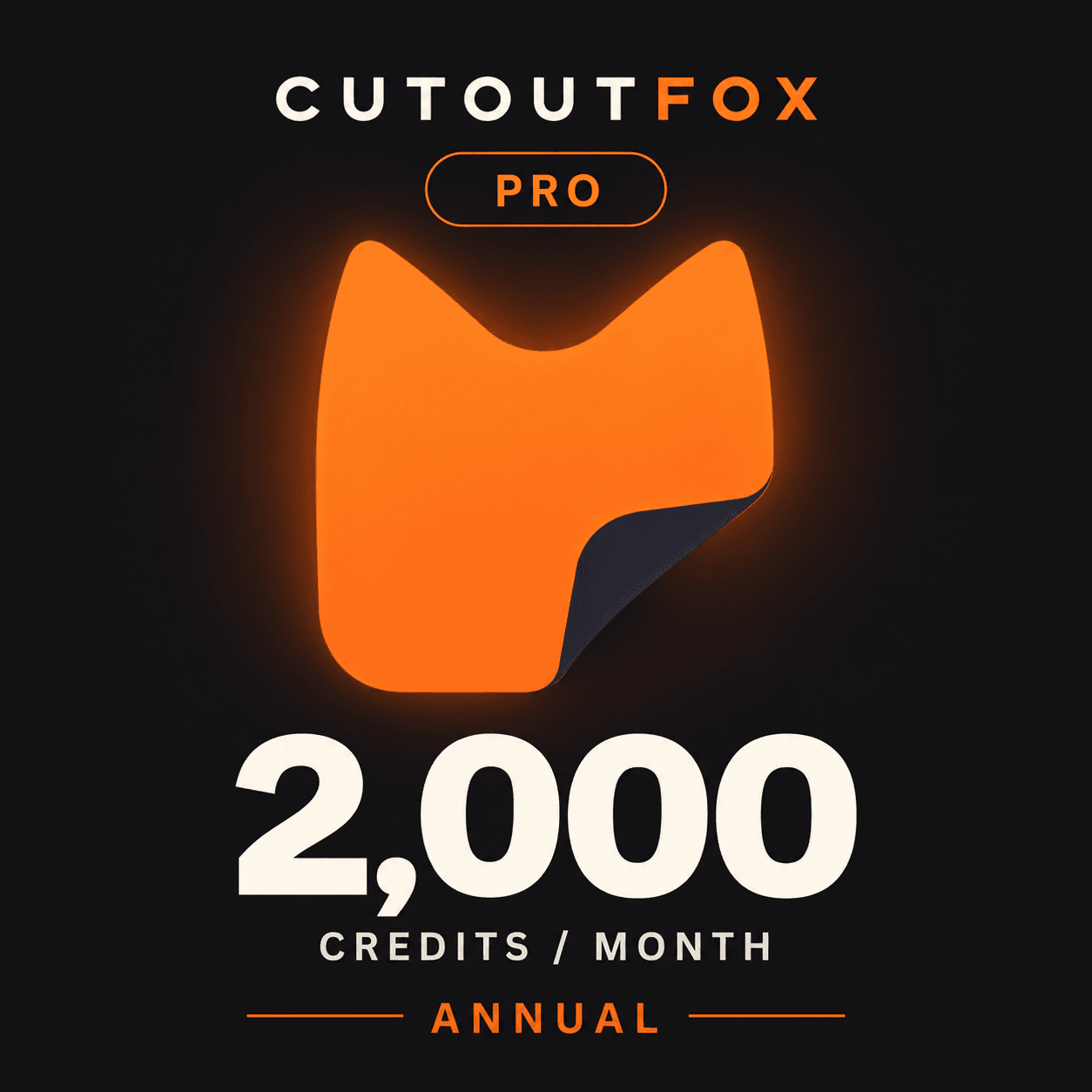 CutoutFox Pro — 2,000 Credits (Annual)