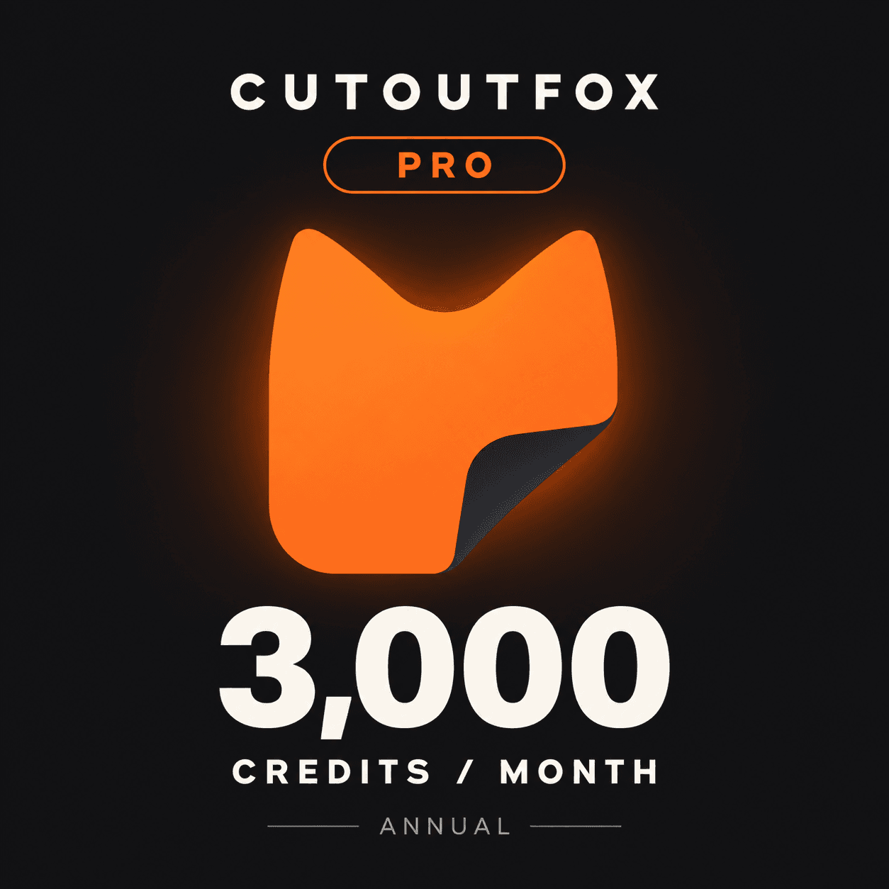 CutoutFox Pro — 3,000 Credits (Annual)