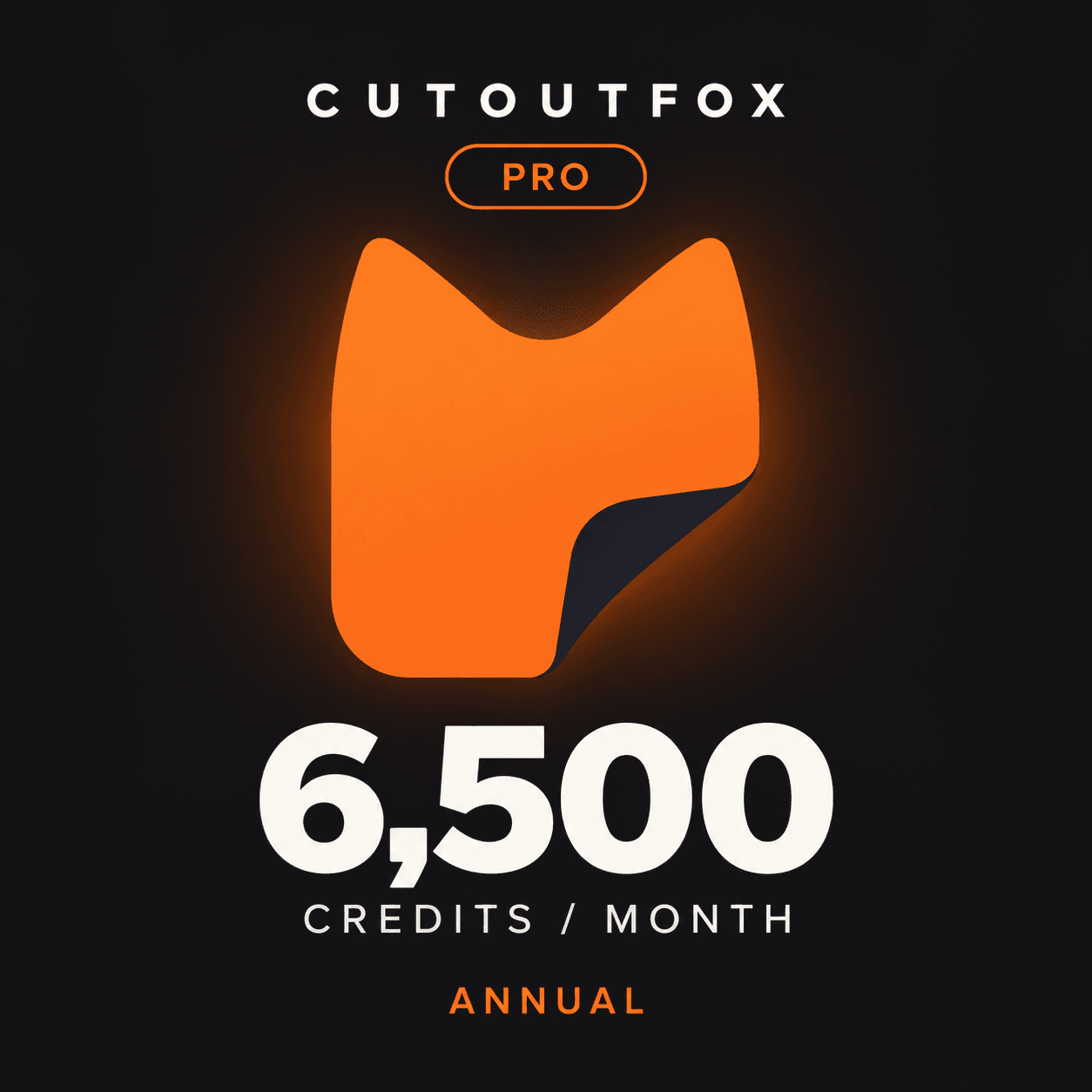 CutoutFox Pro — 6,500 Credits (Annual)