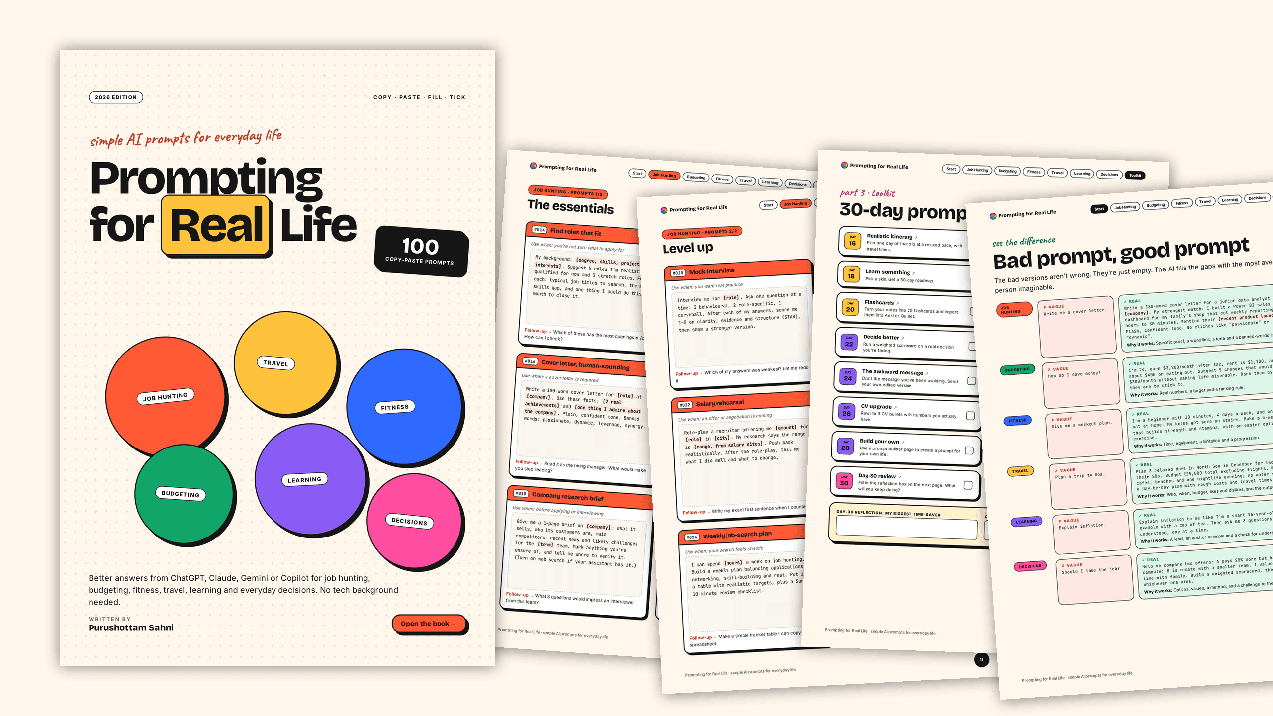 Prompting for Real Life: 100 Simple AI Prompts for Everyday Life