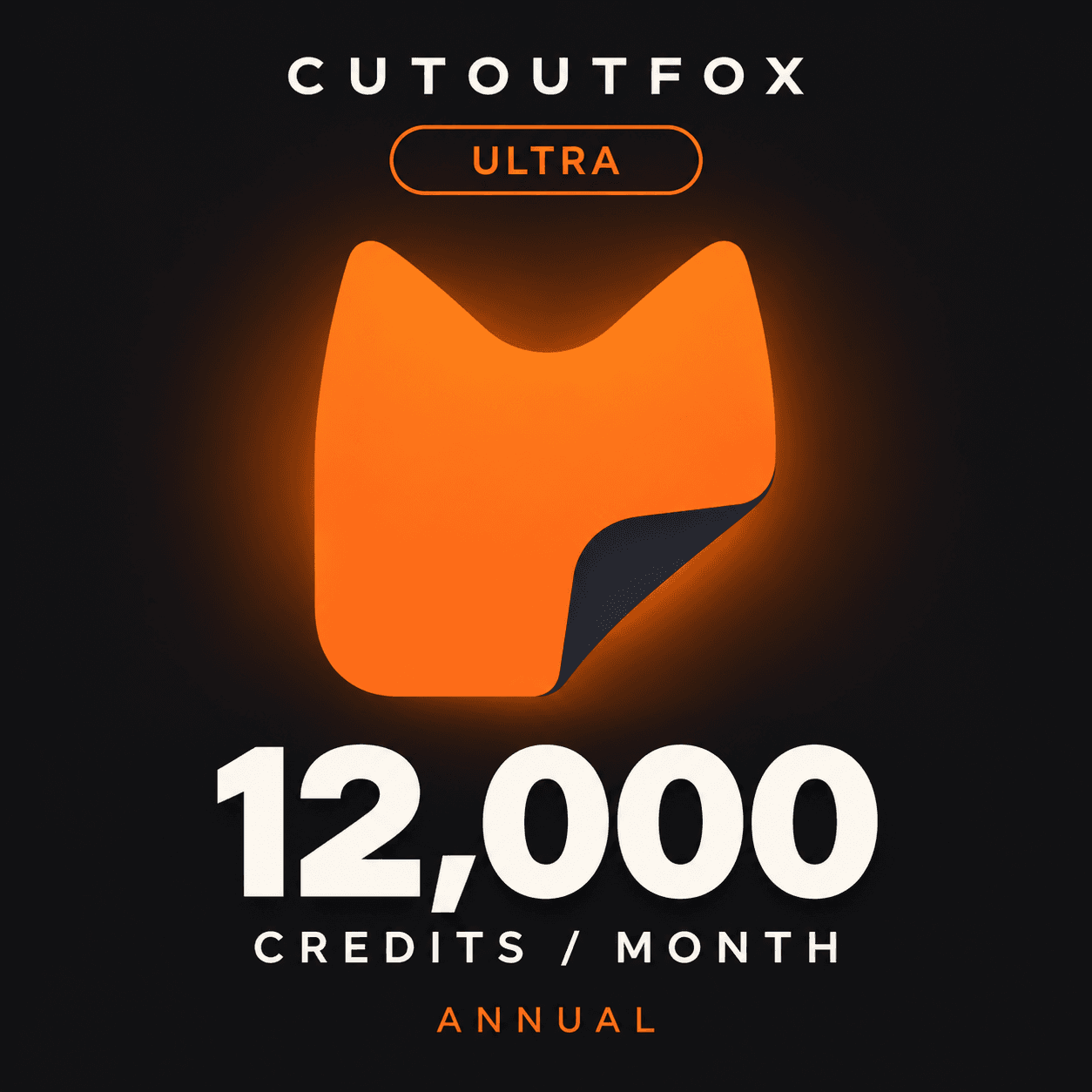 CutoutFox Ultra — 12,000 Credits (Annual)