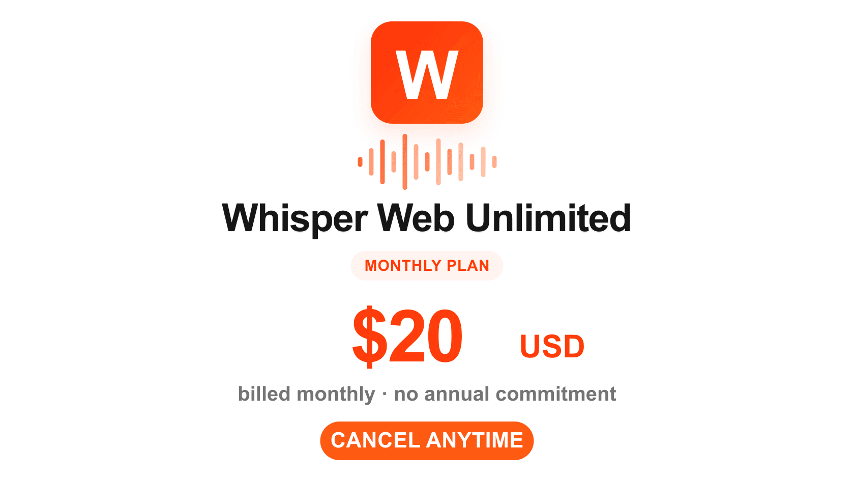 Whisper Web Pro (Monthly)