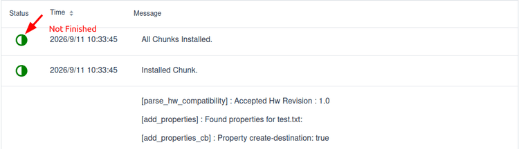 hawkBit Status turn to Updated after fix