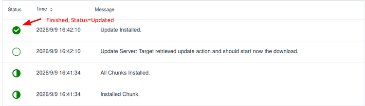 hawkBit Status still Pending update after client download and install